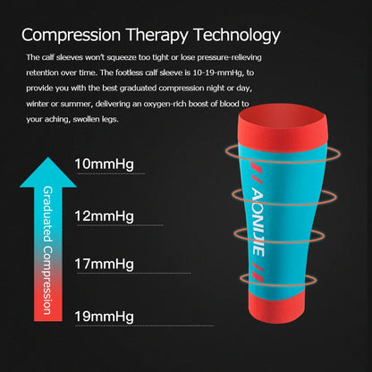 AONIJIE E4405 Knit Compression Leg Calf Sleeves Socks Shin Splint Support Relief For Running Jogging Marathon Hiking Soccer