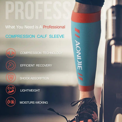 AONIJIE E4405 Knit Compression Leg Calf Sleeves Socks Shin Splint Support Relief For Running Jogging Marathon Hiking Soccer - Run Forrest Store