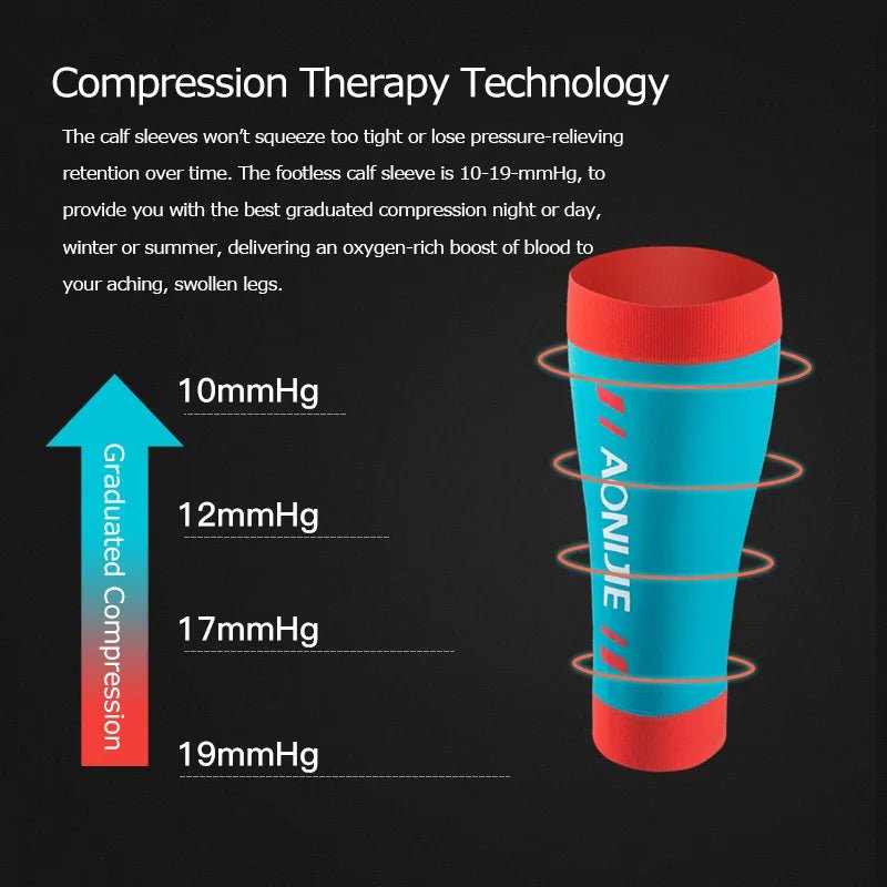 AONIJIE E4405 Knit Compression Leg Calf Sleeves Socks Shin Splint Support Relief For Running Jogging Marathon Hiking Soccer - Run Forrest Store